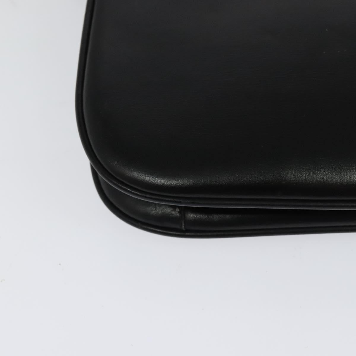 Bally Vintage Leather Black Leather Shoulder Bag Bag (Pre-Owned)