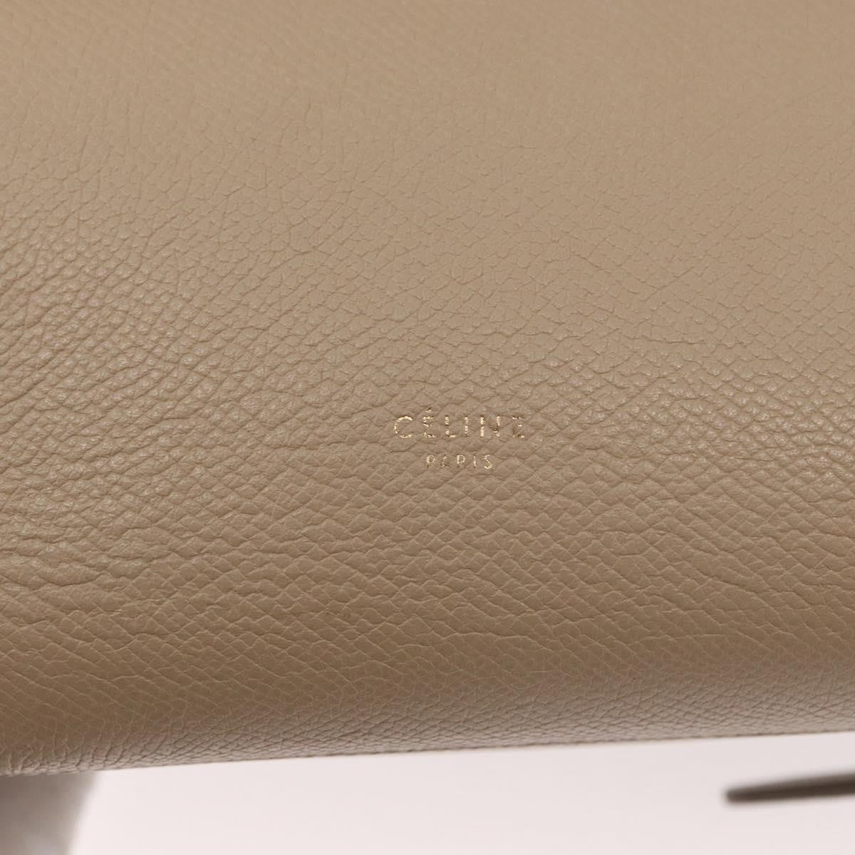 Celine Belt Calfskin Beige Leather Handbag (Pre-Owned)