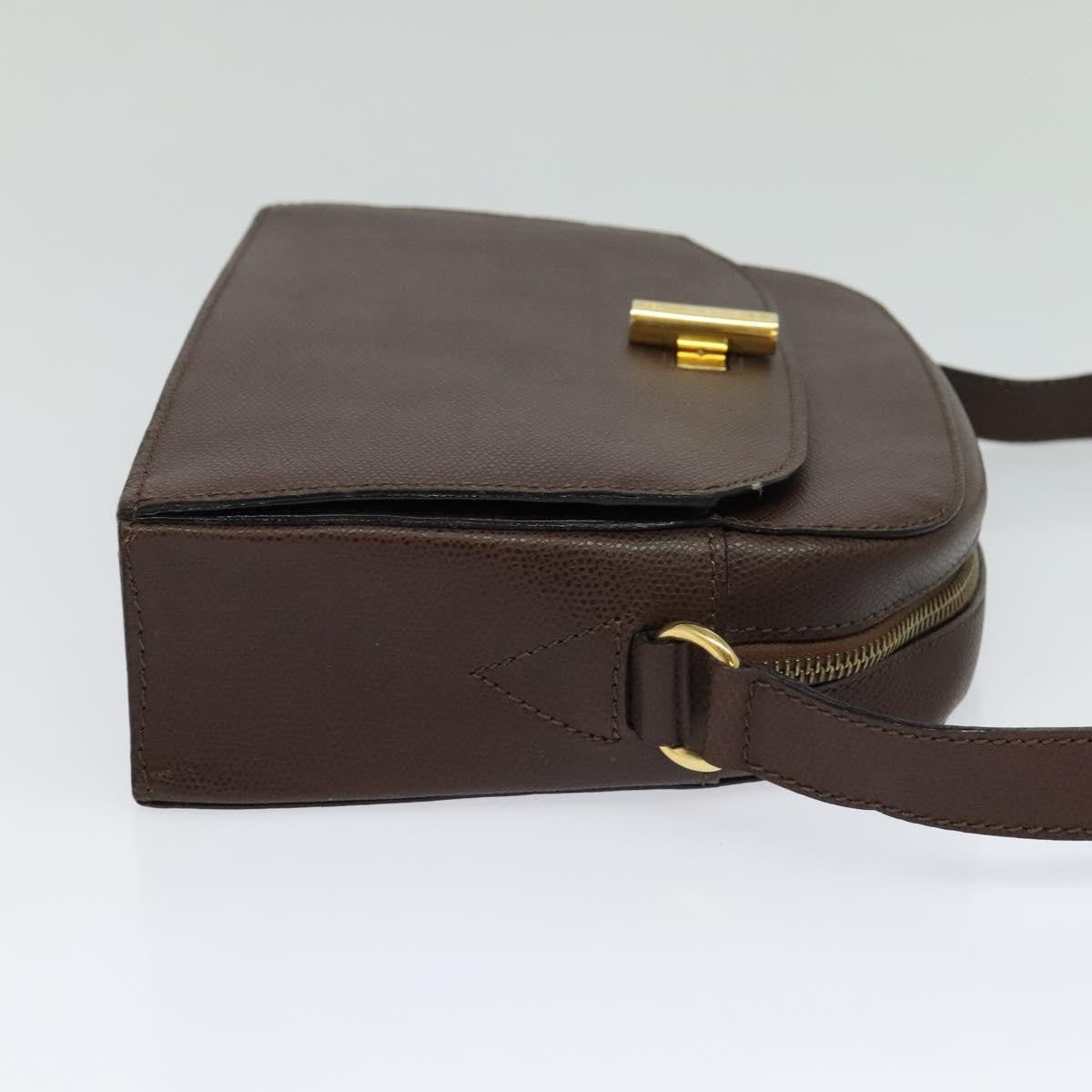 Celine Vintage Turnlock Leather Brown Leather Shoulder Bag Bag (Pre-Owned)