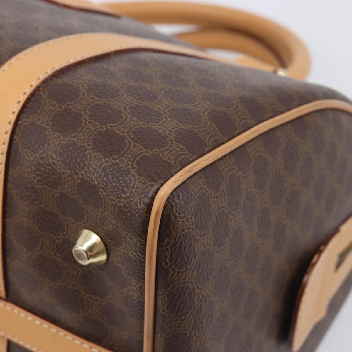 Celine Handbag Canvas Brown Canvas Handbag (Pre-Owned)