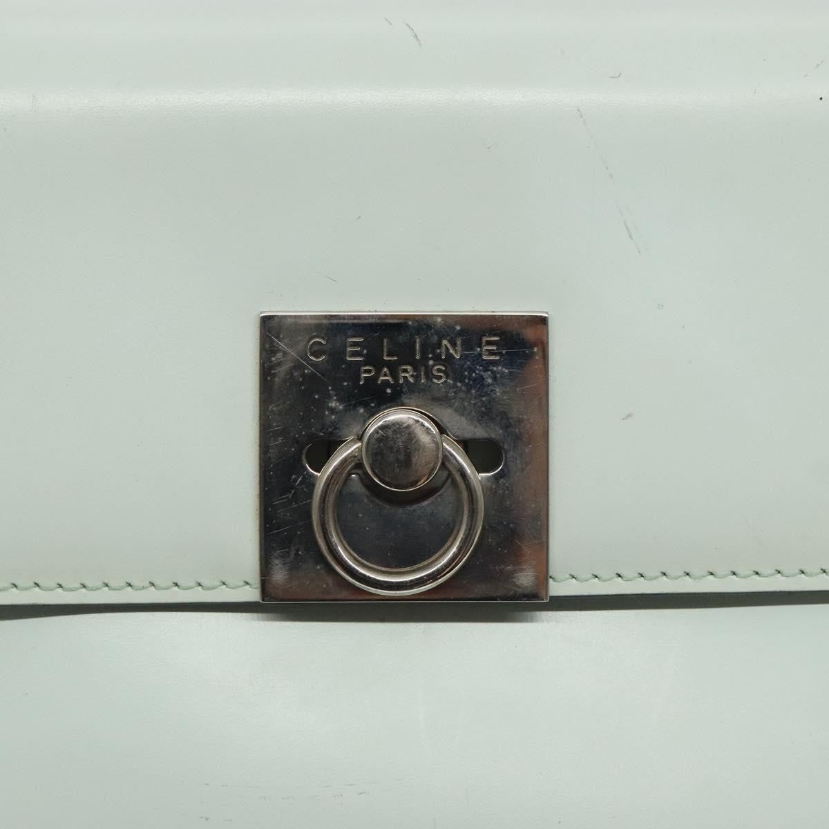 Celine Flap Shoulder Leather Silver Leather Shoulder Bag Bag (Pre-Owned)