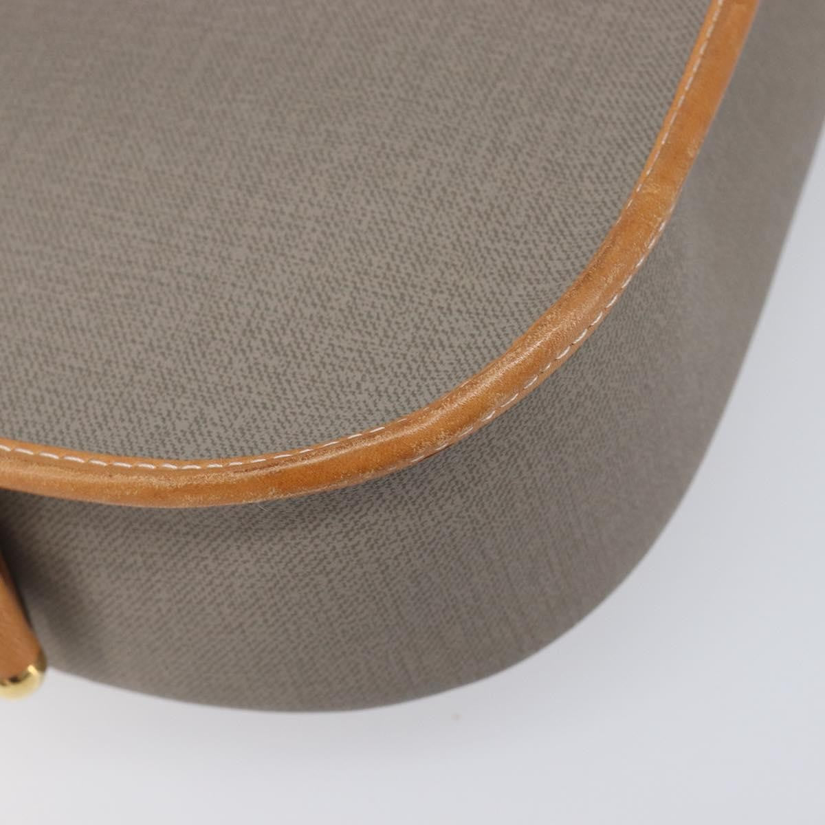 Christian Dior Vintage Cd Logo Canvas And Leather Gray Canvas Shoulder Bag Bag (Pre-Owned)