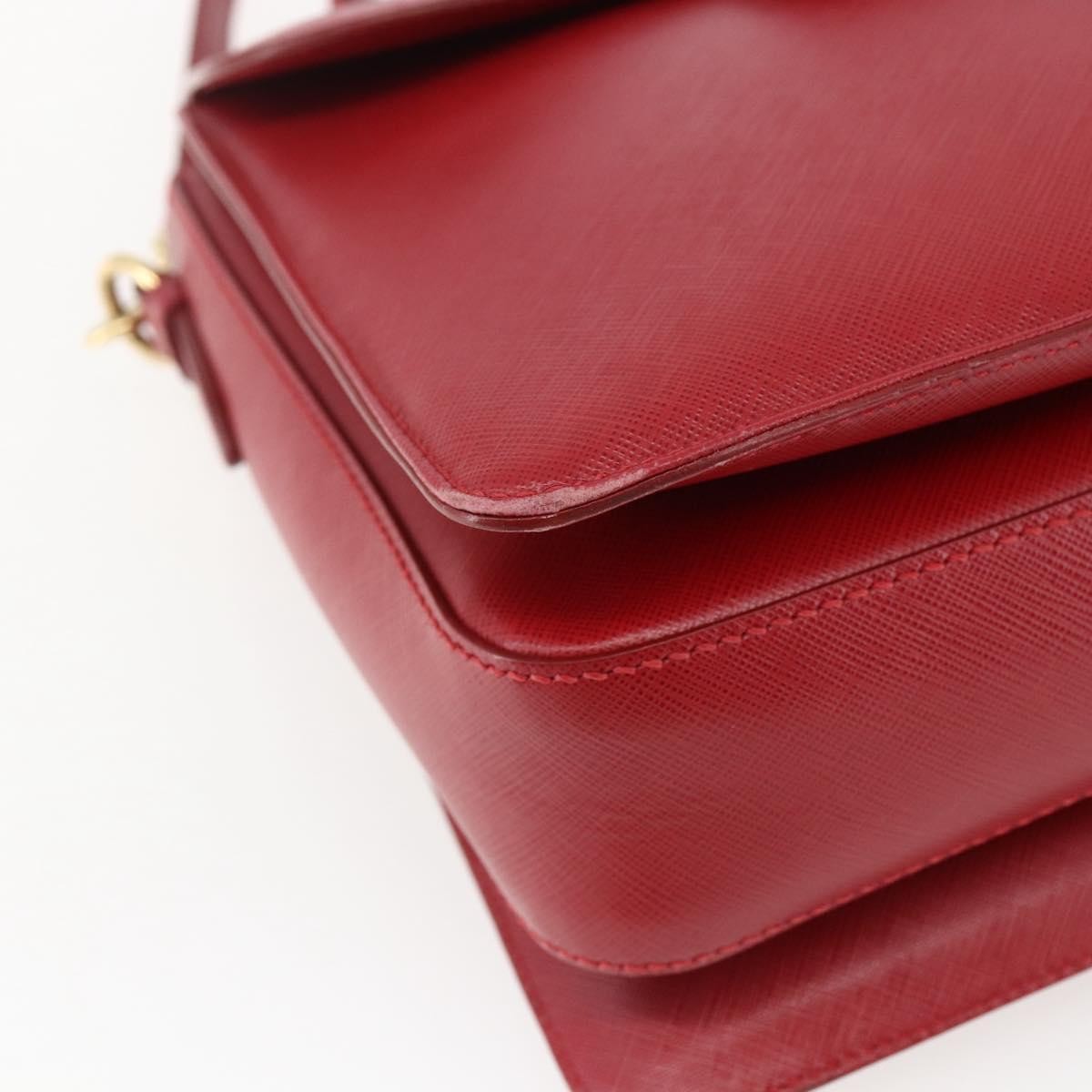 Salvatore Ferragamo Gancini Leather Red Leather Handbag (Pre-Owned)
