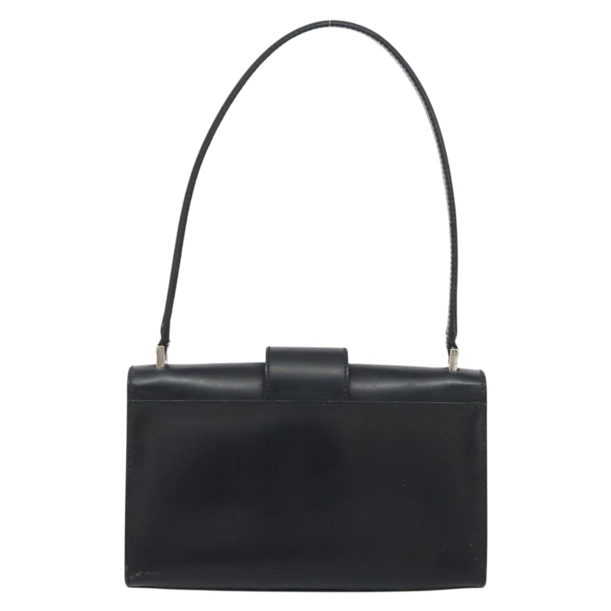 Salvatore Ferragamo Vala Leather Black Leather Handbag (Pre-Owned)