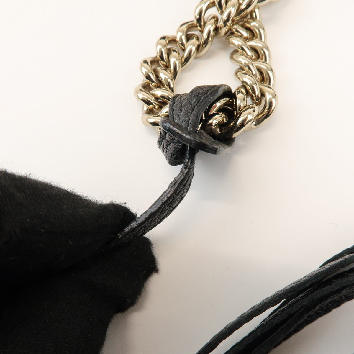 Gucci Soho Chain Strap Leather Black Leather Shoulder Bag Bag (Pre-Owned)