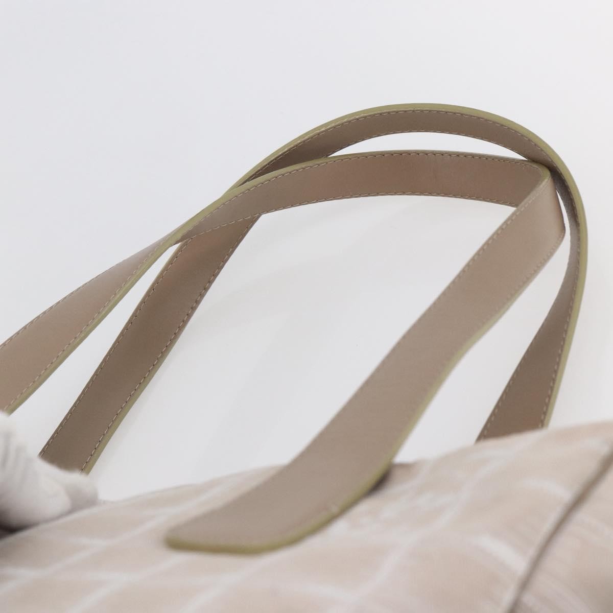 Chanel Travel Line Tote Nylon Pink Canvas Bag (Pre-Owned)