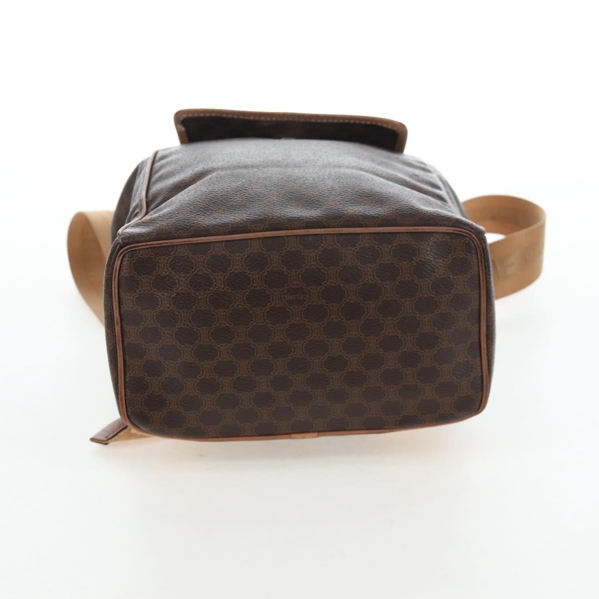 Celine Vintage Macadam Canvas Brown Canvas Backpack Bag (Pre-Owned)