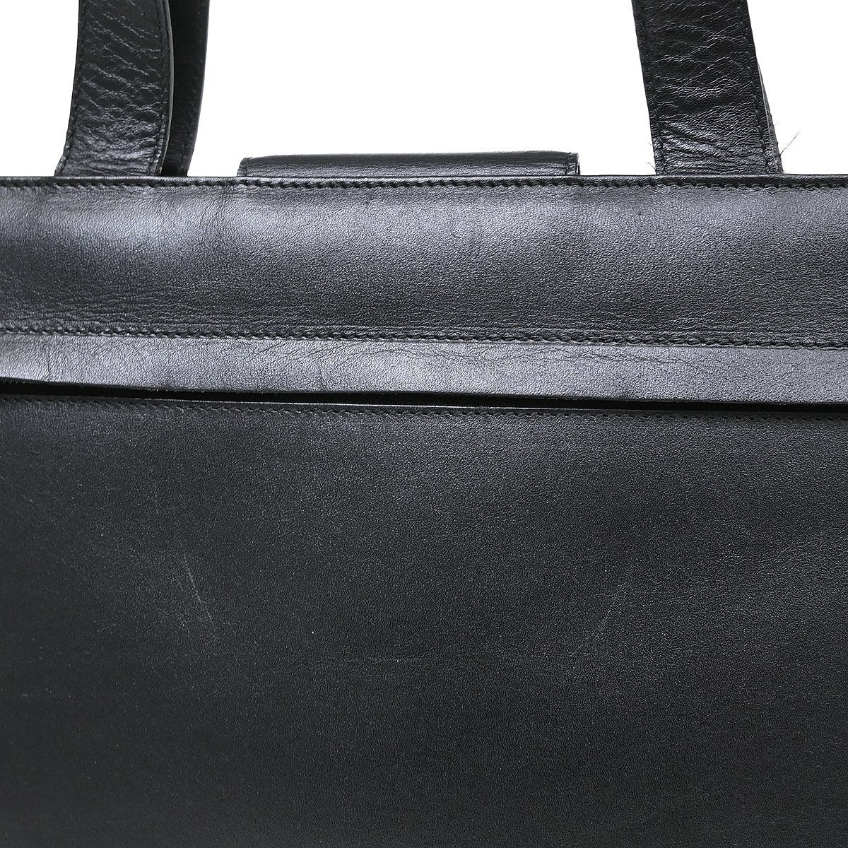 Gucci Vintage Square G Leather Black Leather Handbag (Pre-Owned)