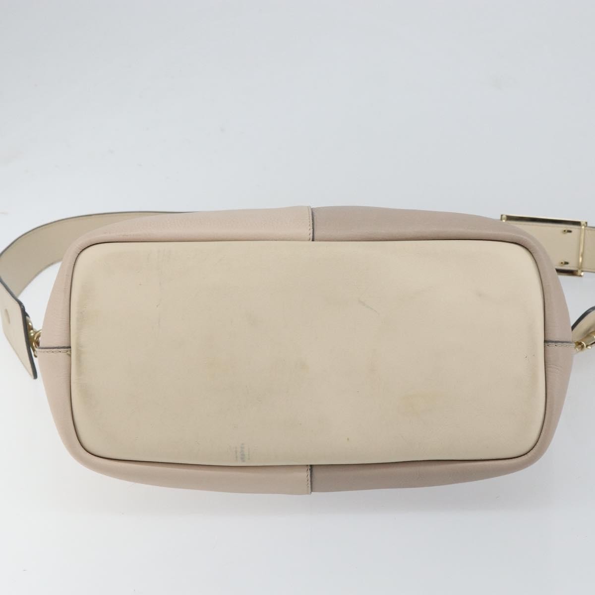 Chloe Bicolor Baylee Satchel Leather Gray Leather Handbag (Pre-Owned)