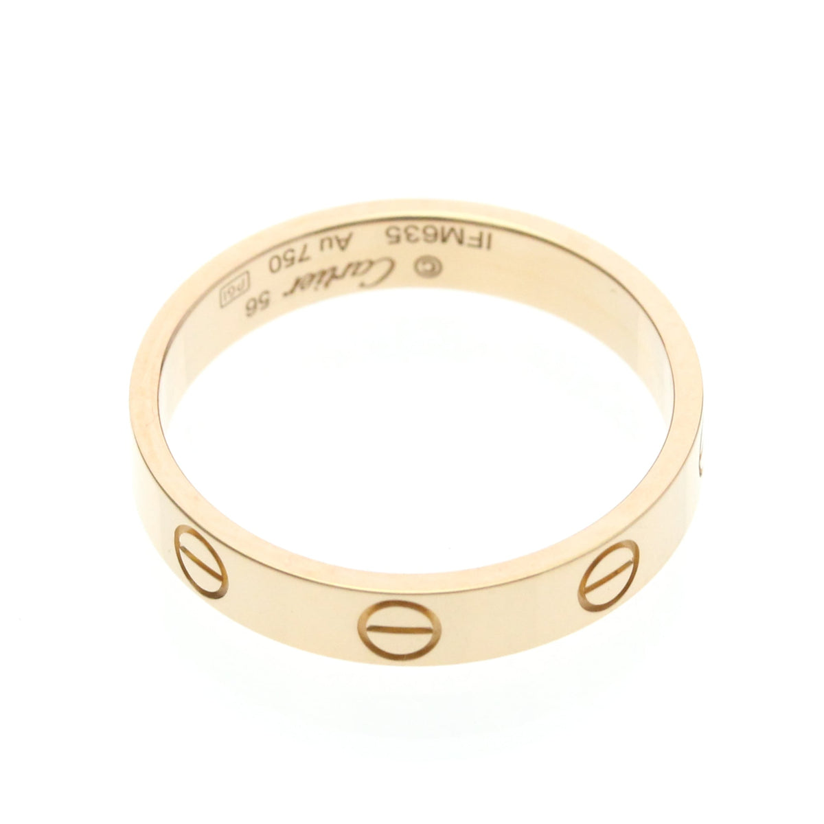 Cartier Love Band 18K White Gold Gold Pink_Gold Ring Jewelry (Pre-Owned)