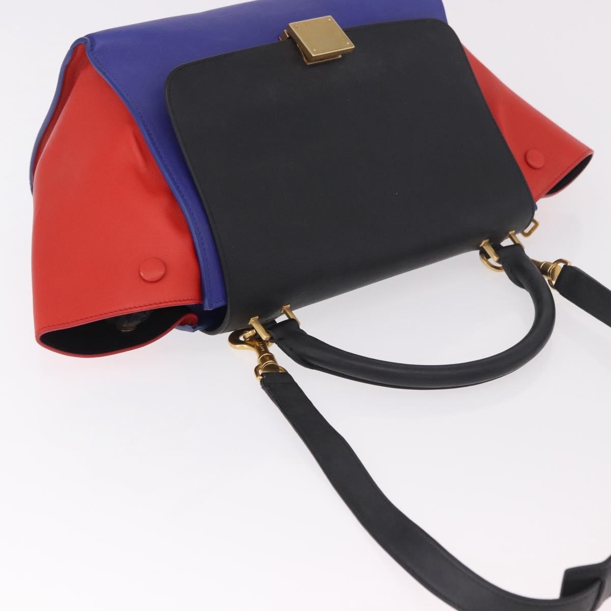 Celine Tricolor Trapeze Leather Multicolour Leather Handbag (Pre-Owned)