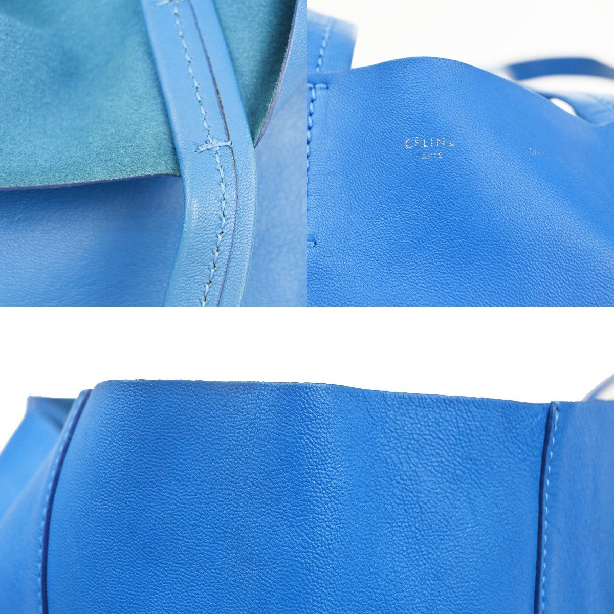 Celine Vertical Bi-Cabas Tote Leather Multicolour Leather Tote Bag Bag (Pre-Owned)