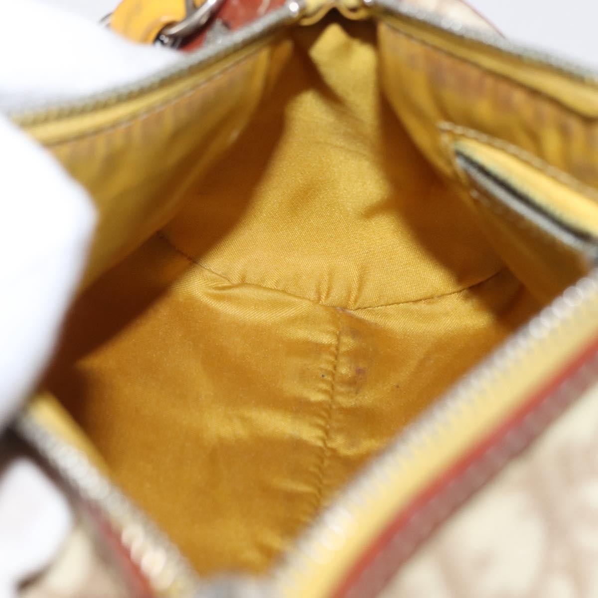 Christian Dior Vintage Trotter Romantique Diorissimo Coated Canvas Beige Canvas Shoulder Bag Bag (Pre-Owned)