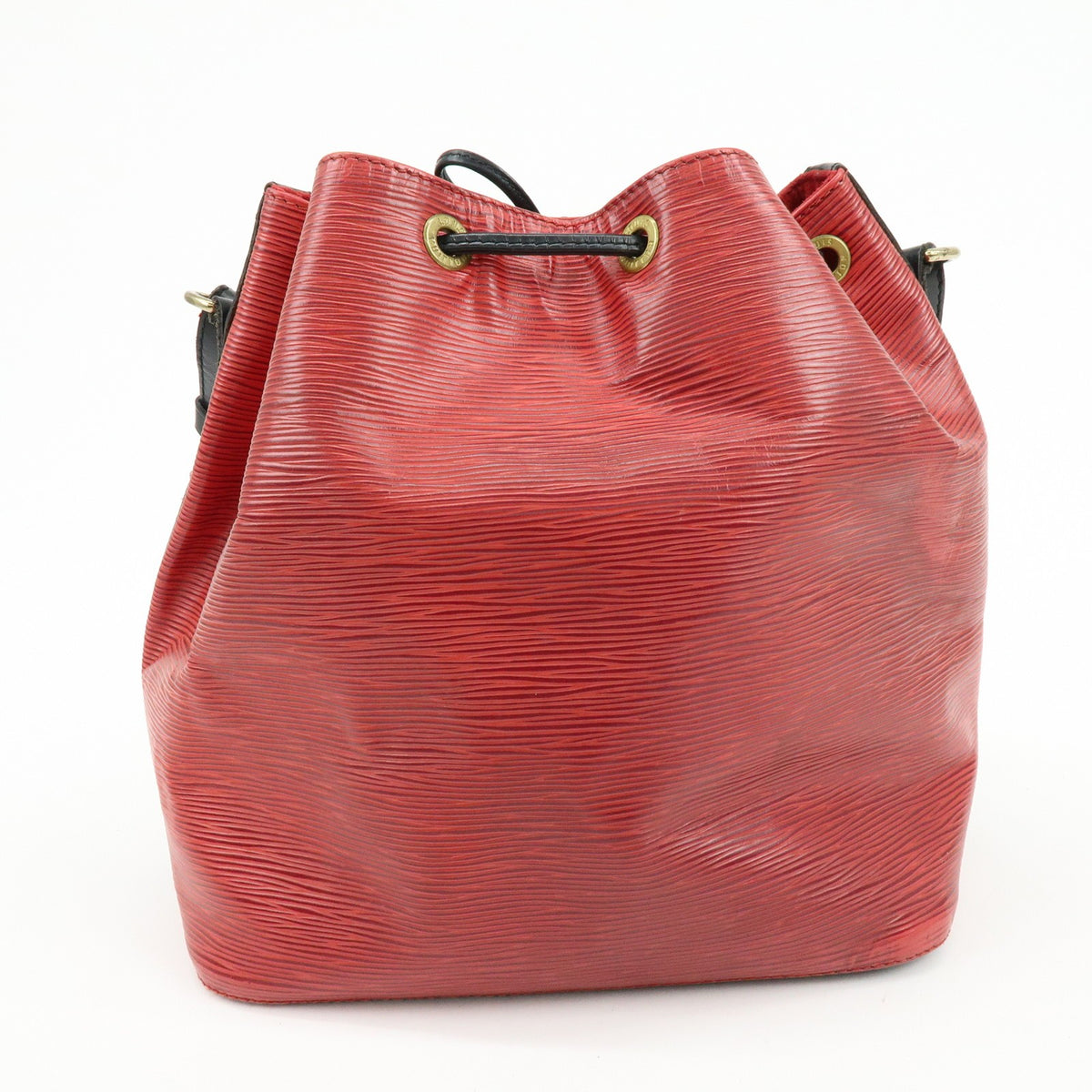 Louis Vuitton Bicolor Petit Noe Epi Leather Red Leather Handbag (Pre-Owned)