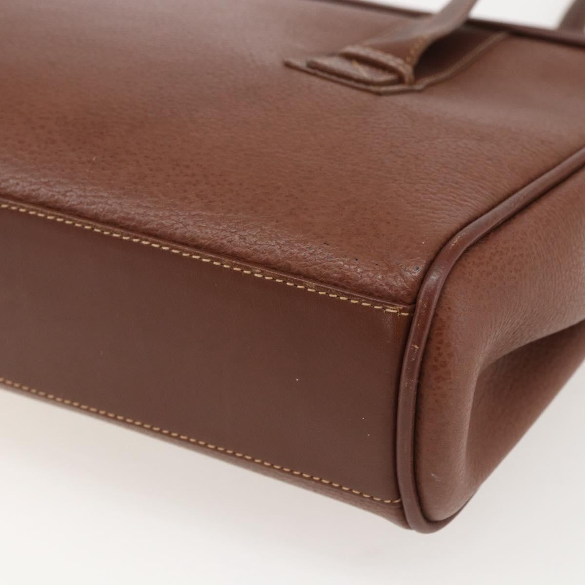 Gucci Vintage Tote Leather Brown Leather Tote Bag Bag (Pre-Owned)