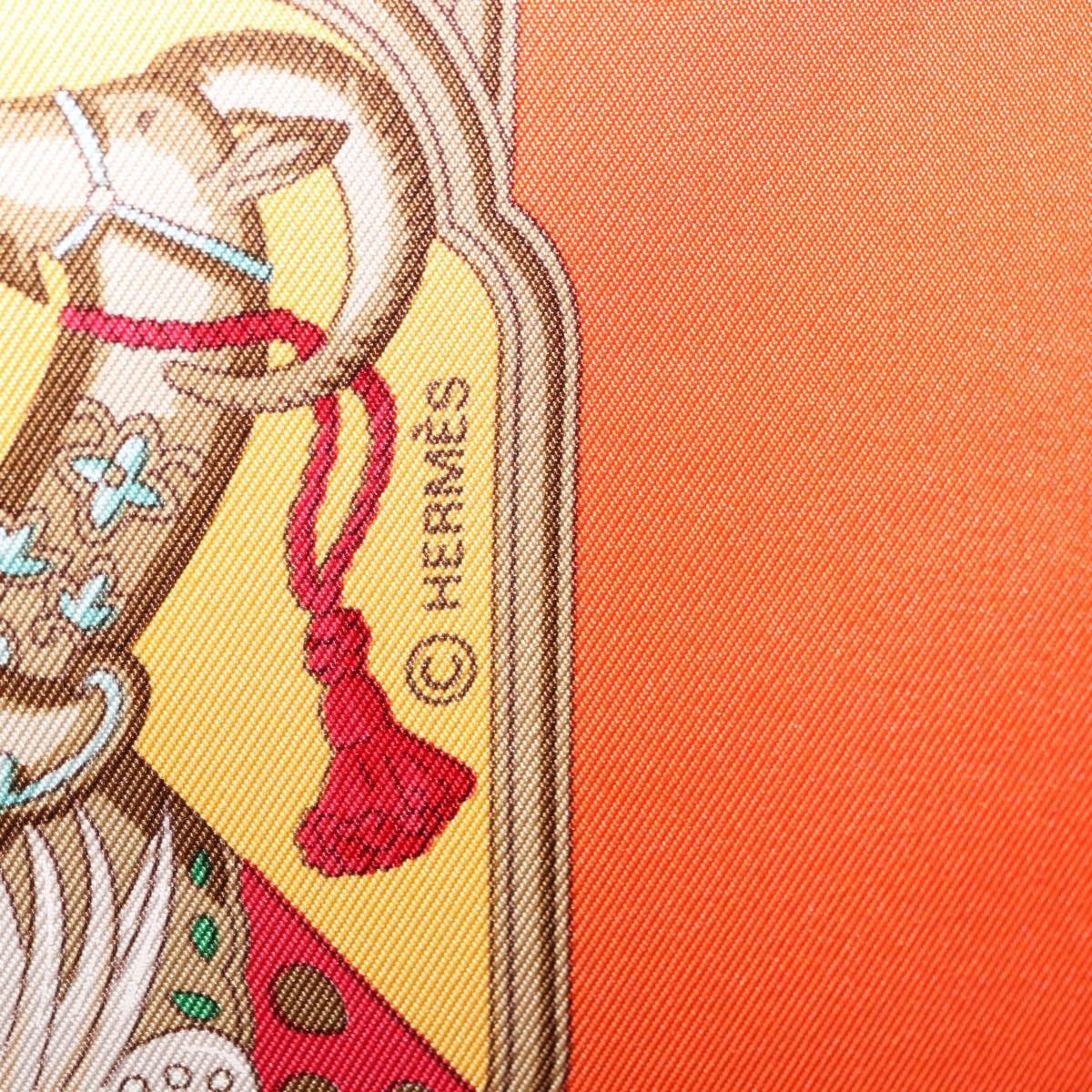 Hermes Carré 90 Silk Multicolor Orange Silk Scarve & Shawl Accessory (Pre-Owned)