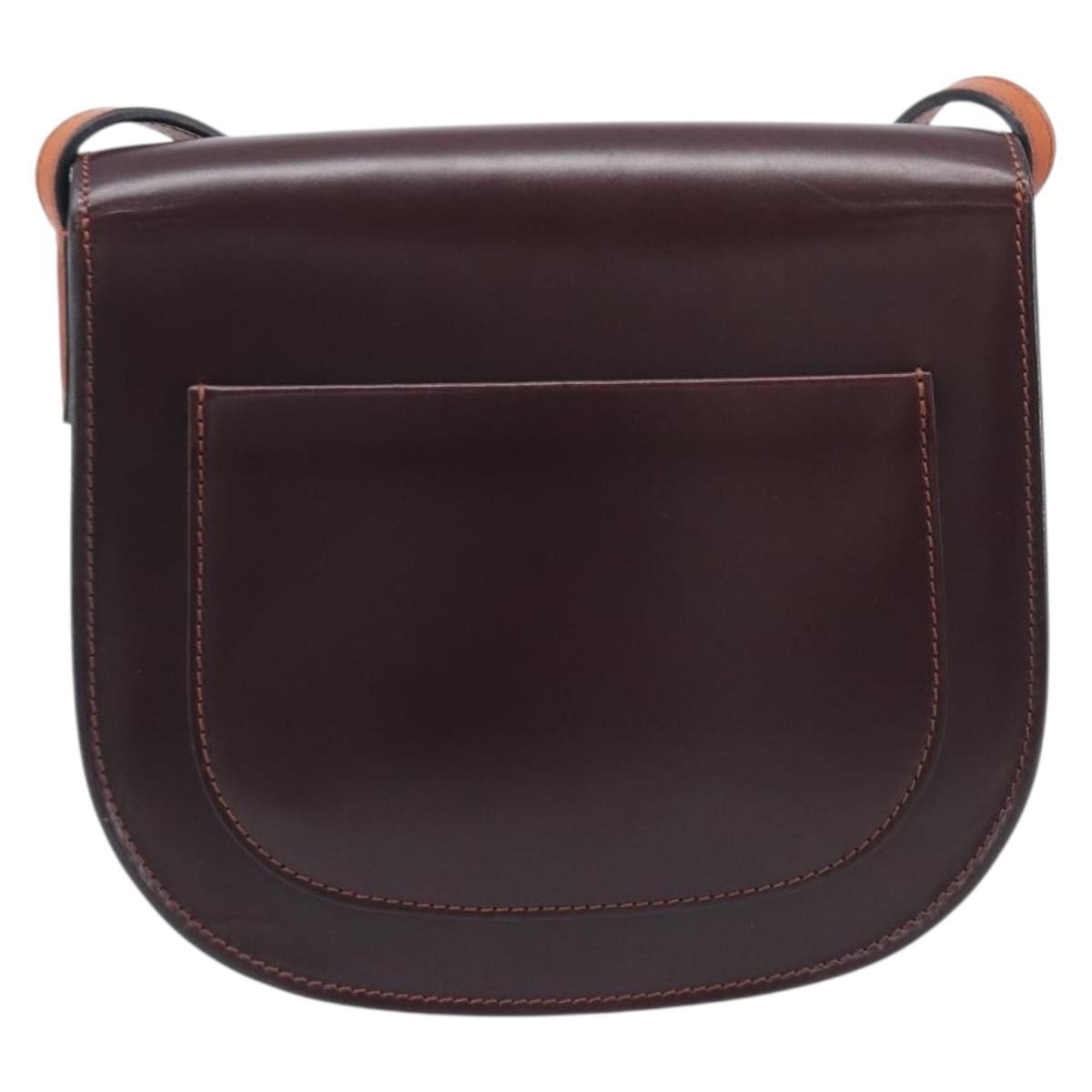 Celine Trotteur Calfskin Brown Leather Crossbody Bag Bag (Pre-Owned)