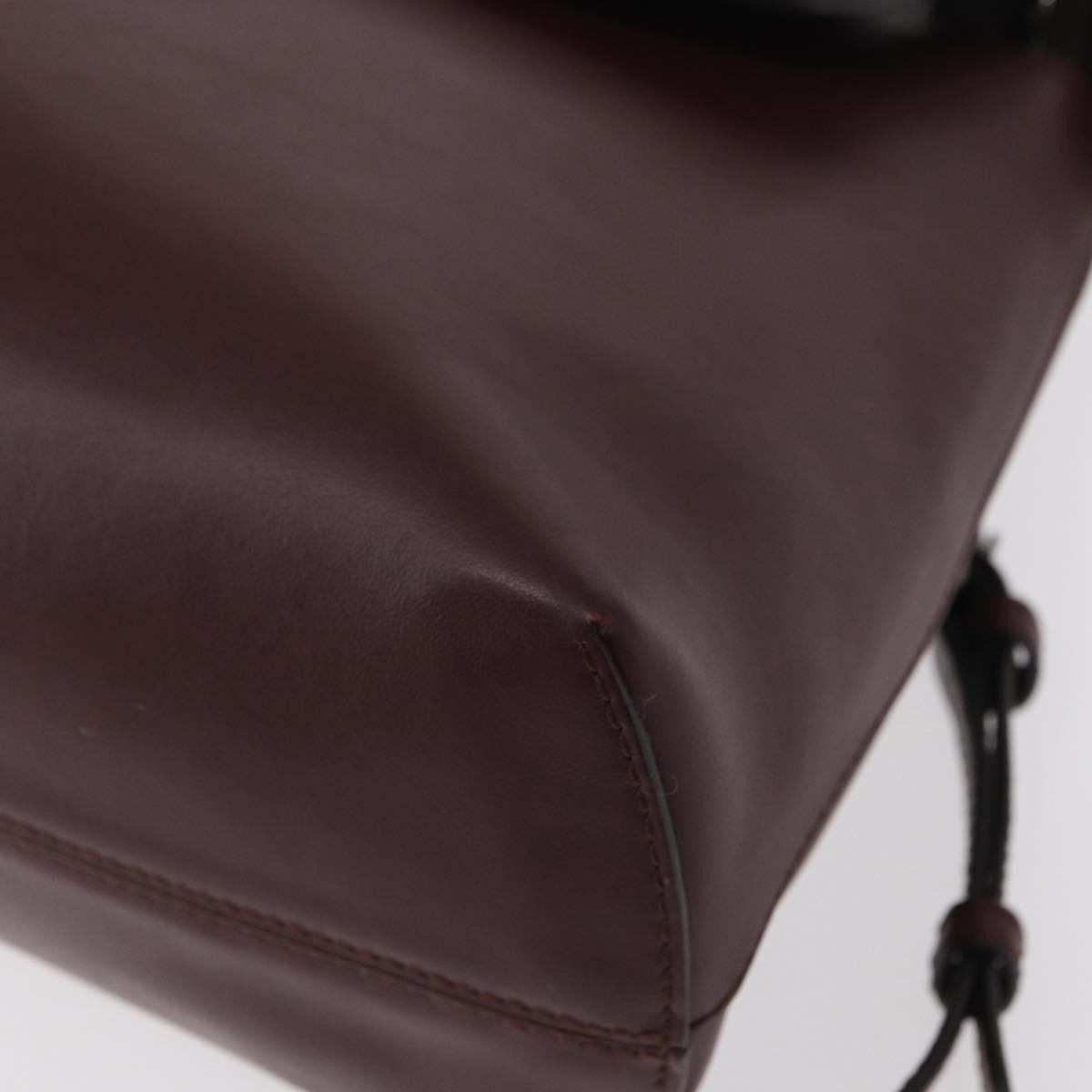 Fendi Back To School Leather Burgundy Leather Backpack Bag (Pre-Owned)