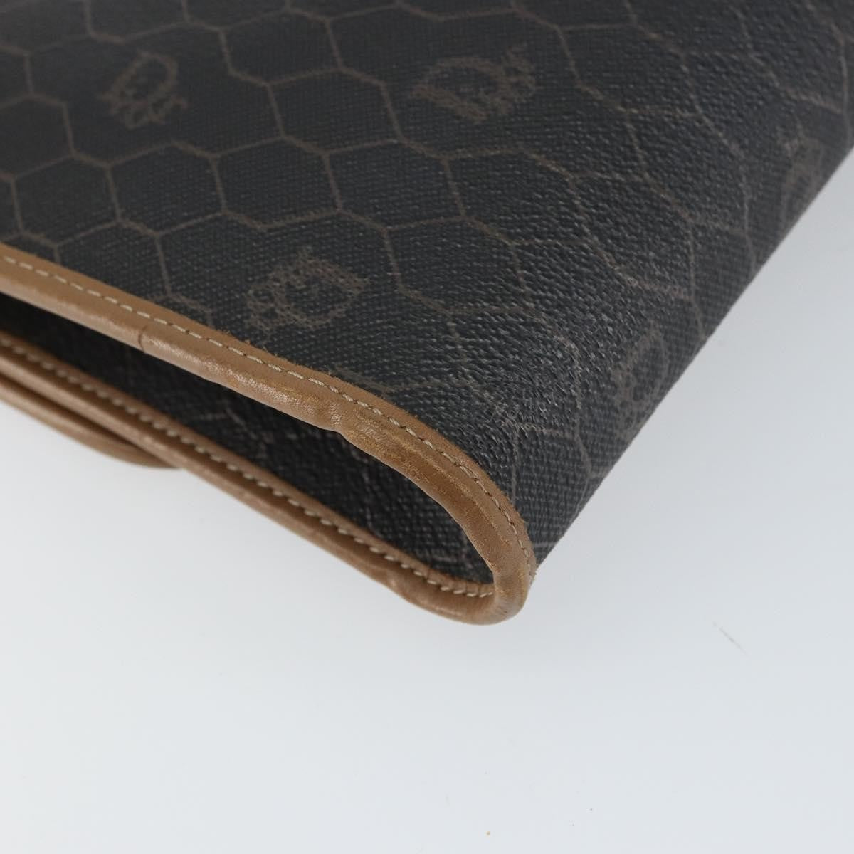 Christian Dior Vintage Honeycomb Chain Canvas Black Canvas Shoulder Bag Bag (Pre-Owned)