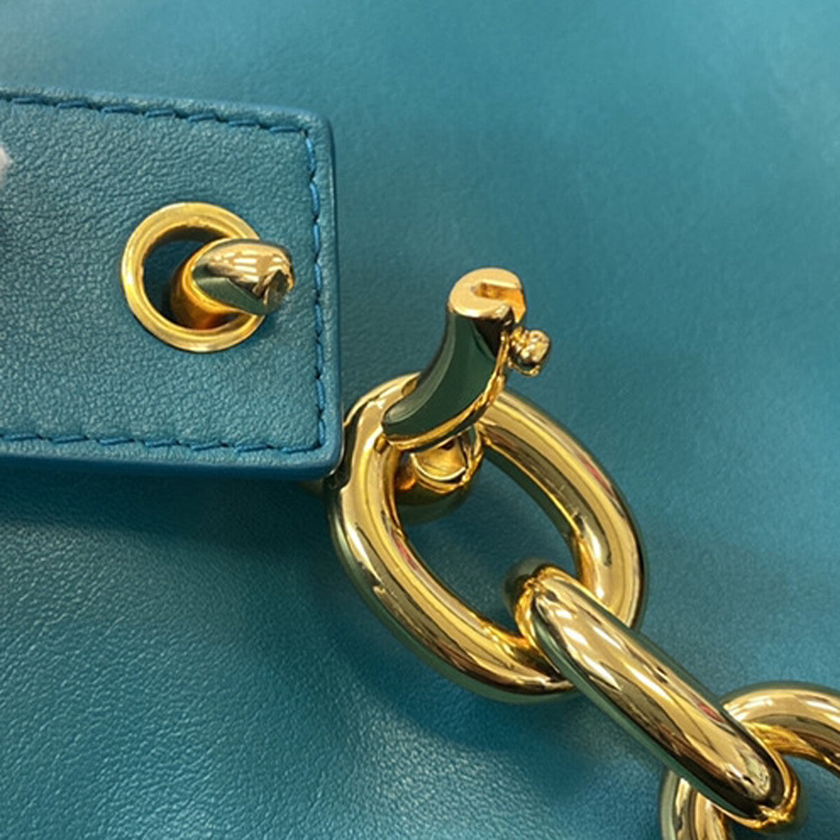 Bottega Veneta The Chain Leather Green Leather Bag (Pre-Owned)