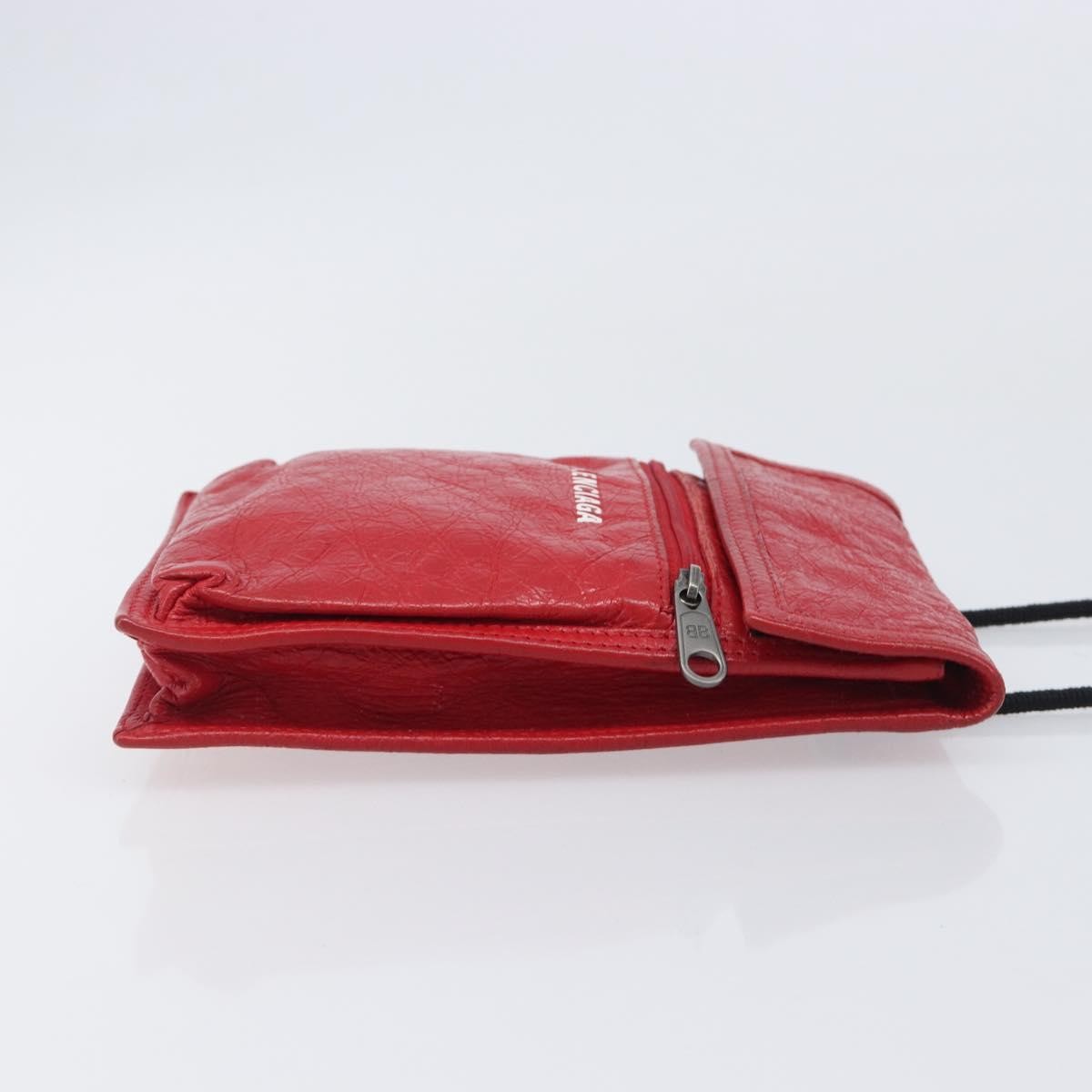 Balenciaga Explorer Leather Red Leather Crossbody Bag Bag (Pre-Owned)