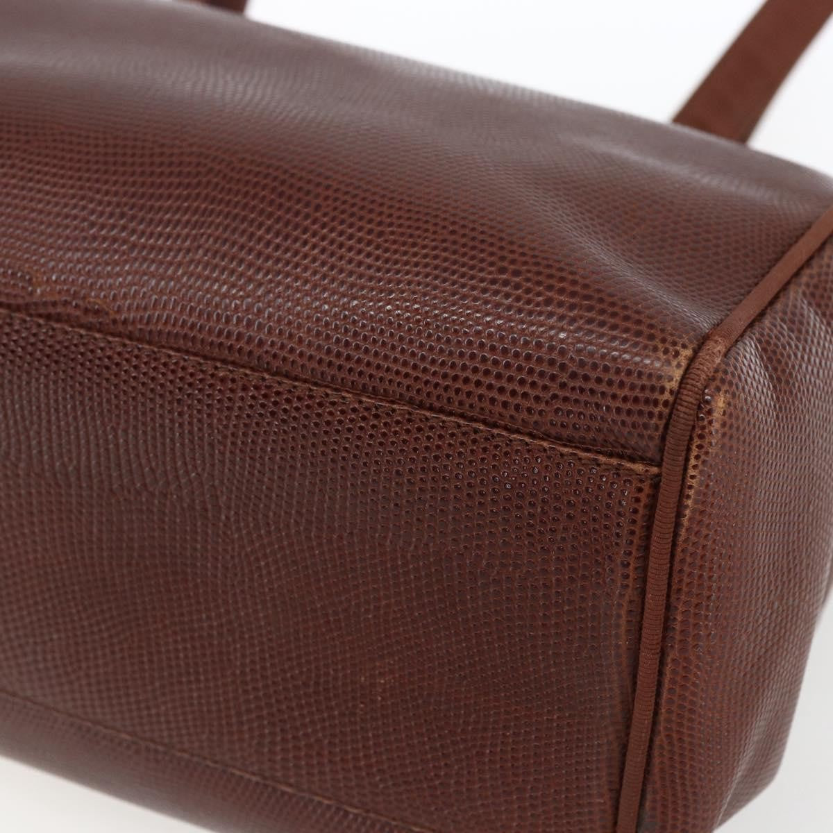 Salvatore Ferragamo Vala Leather Brown Leather Shoulder Bag Bag (Pre-Owned)