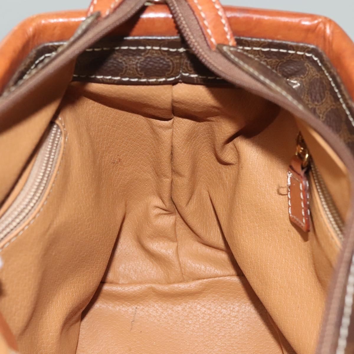 Celine Macadam Macadam With Leather Brown Canvas Handbag (Pre-Owned)