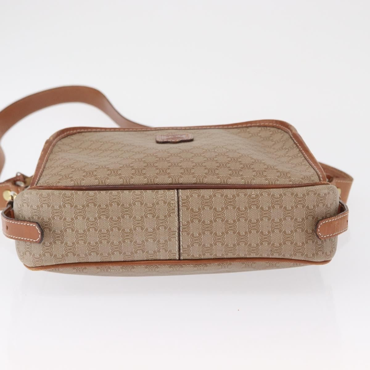 Celine Vintage Macadam Canvas And Leather Beige Canvas Shoulder Bag Bag (Pre-Owned)