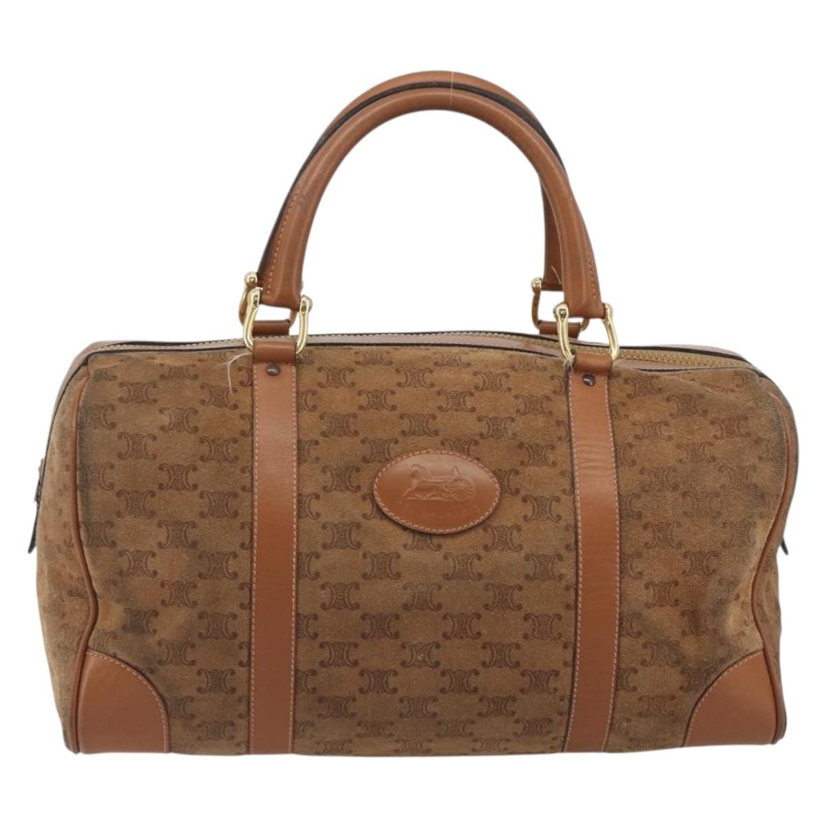 Celine Macadam Suede Brown Suede Tote Bag Bag (Pre-Owned)