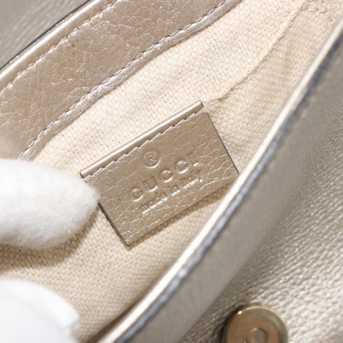Gucci Soho Chain Leather Silver Leather Shoulder Bag Bag (Pre-Owned)