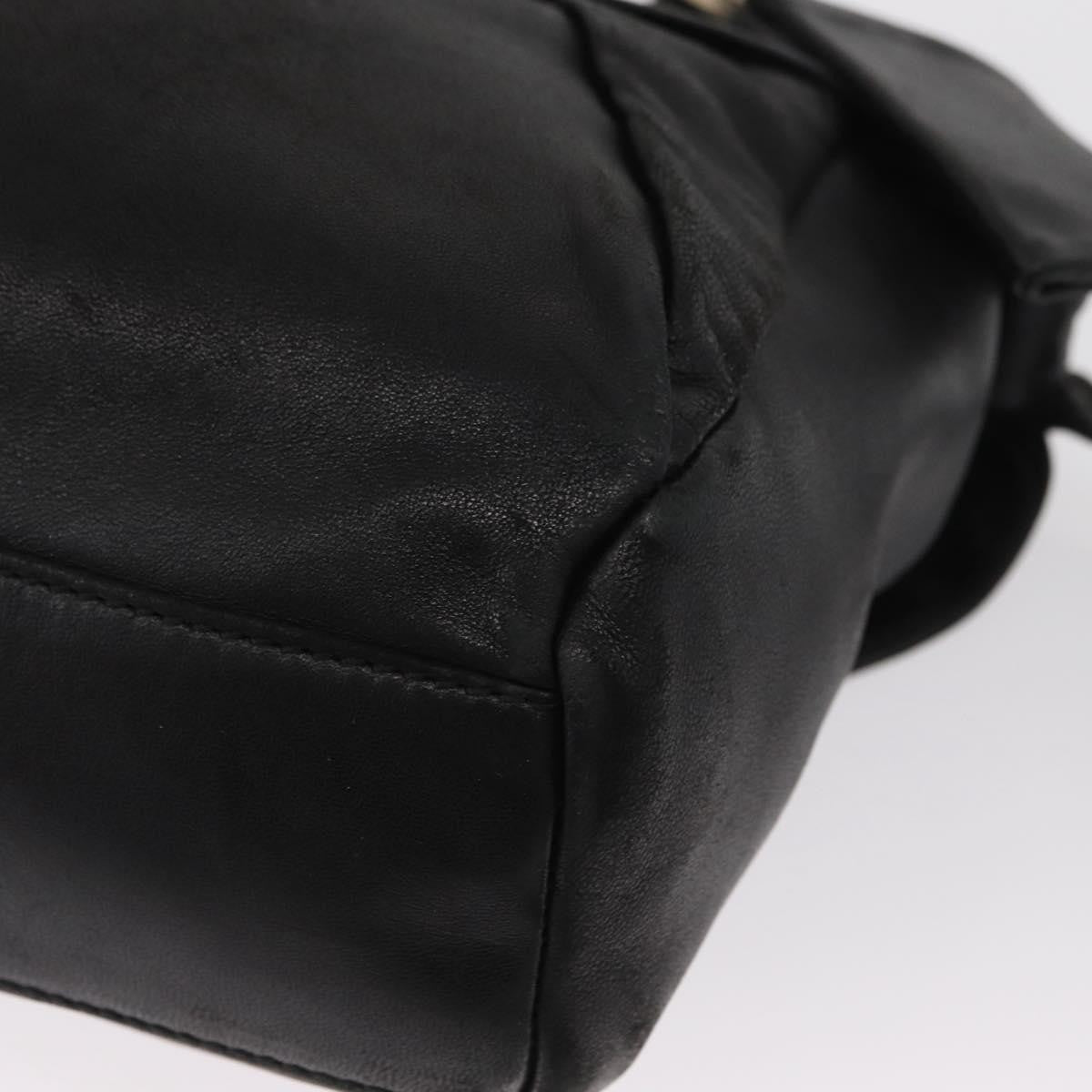 Salvatore Ferragamo Vintage Leather Black Leather Tote Bag Bag (Pre-Owned)