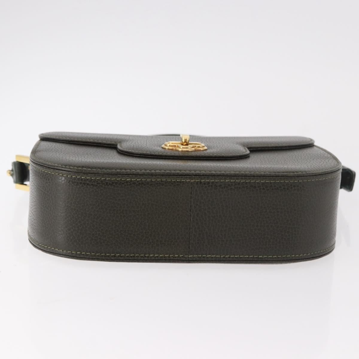 Bally Handbag Leather Green Leather Handbag (Pre-Owned)
