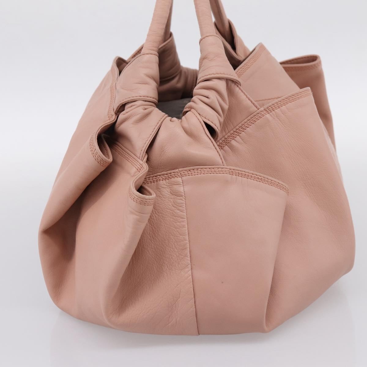Loewe Anagram Logo Nappa Aire Hand Leather Pink Leather Handbag (Pre-Owned)
