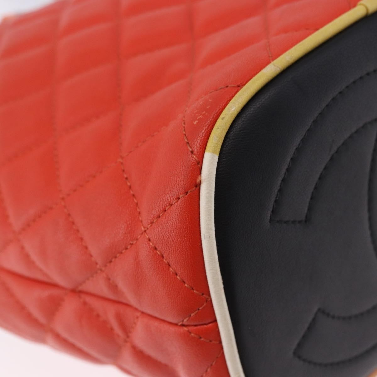 Chanel Cuba Drawstring Bucket Quilted Lambskin Red Leather Shoulder Bag Bag (Pre-Owned)