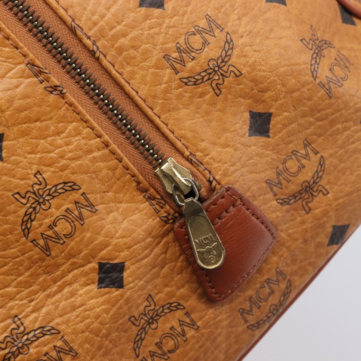 MCM Vicetos Leather Brown Leather Travel Bag Bag (Pre-Owned)