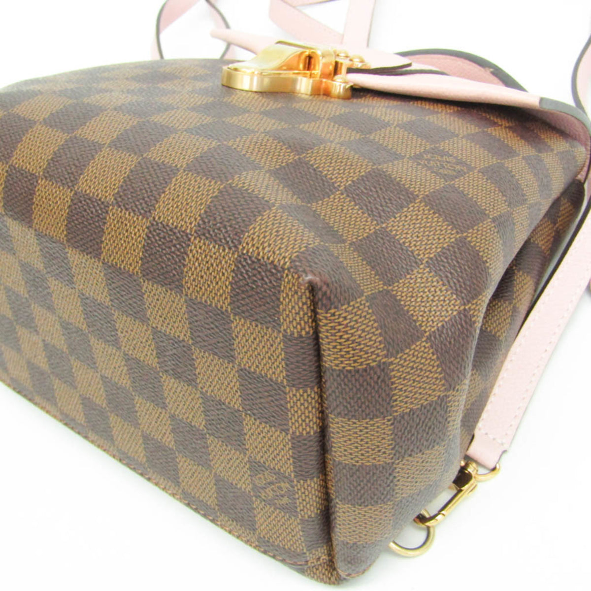 Louis Vuitton Clapton Damier And Leather Brown Canvas Backpack Bag (Pre-Owned)