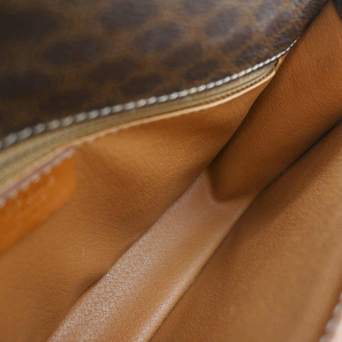 Celine Vintage Macadam Canvas And Leather Brown Canvas Shoulder Bag Bag (Pre-Owned)