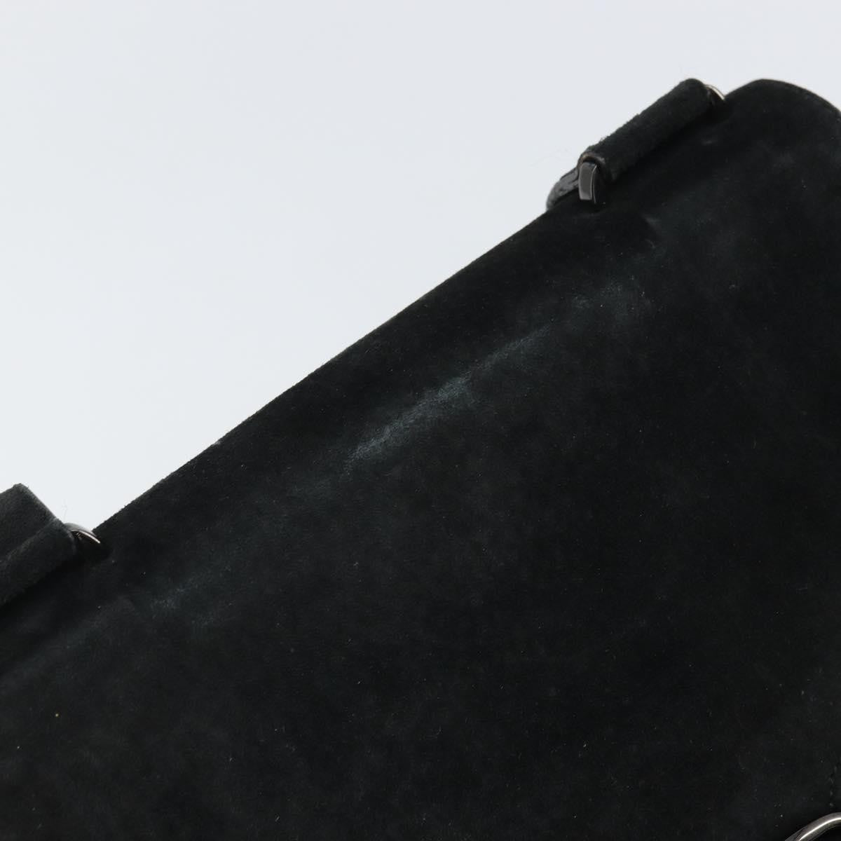 Salvatore Ferragamo Vala Suede Black Suede Shoulder Bag Bag (Pre-Owned)