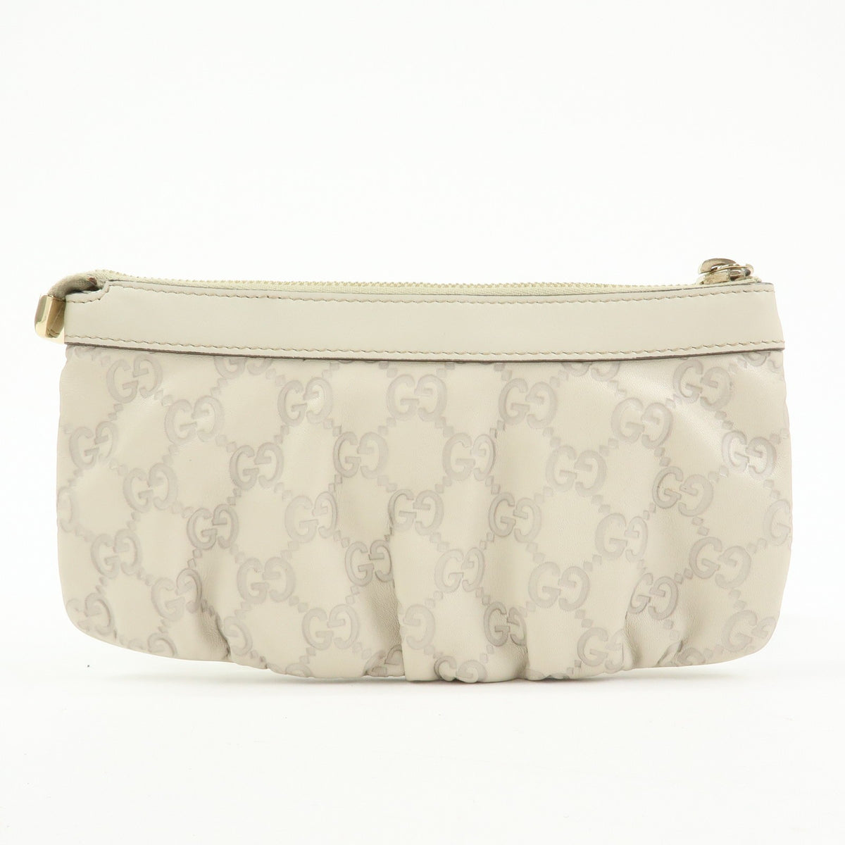 Gucci Heart Wristlet Guccissima Leather Beige Leather Clutche & Pouche Bag (Pre-Owned)