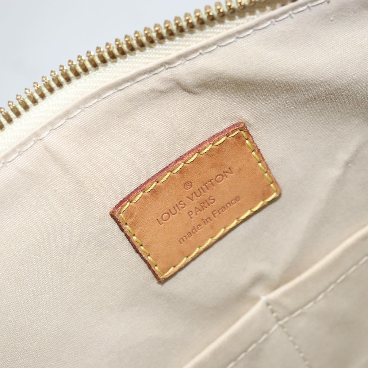 Louis Vuitton Alma Monogram Vernis Yellow Patent_Leather Handbag (Pre-Owned)