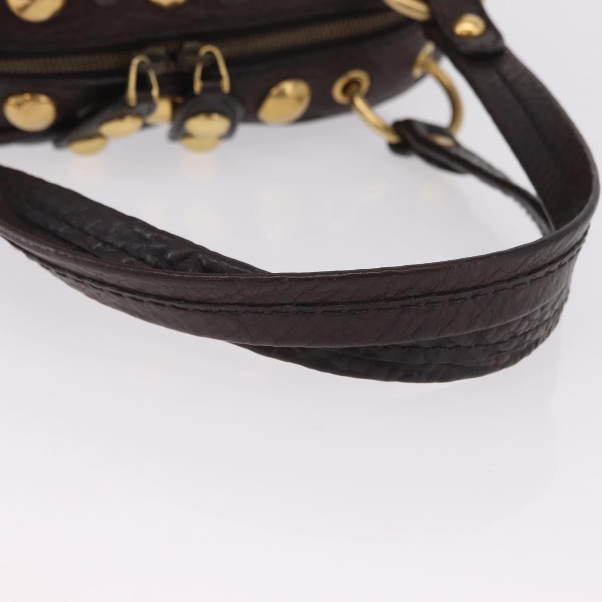 Gucci Babouska Heart Dome Satchel Leather Black Leather Handbag (Pre-Owned)
