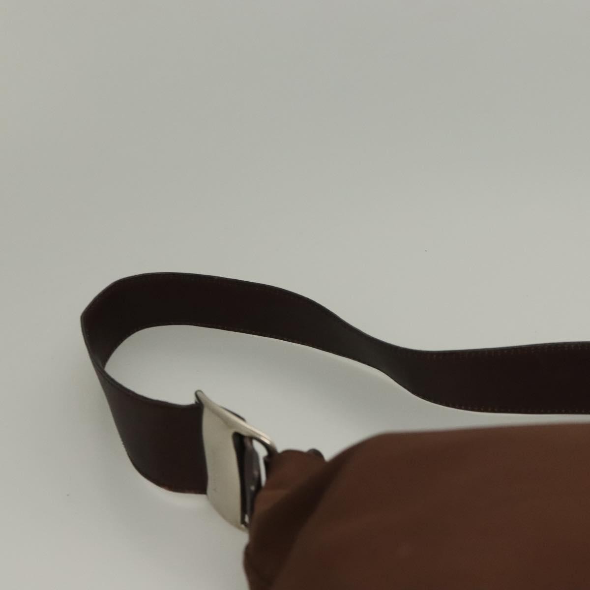 Salvatore Ferragamo Vala Canvas Brown Canvas Shoulder Bag Bag (Pre-Owned)