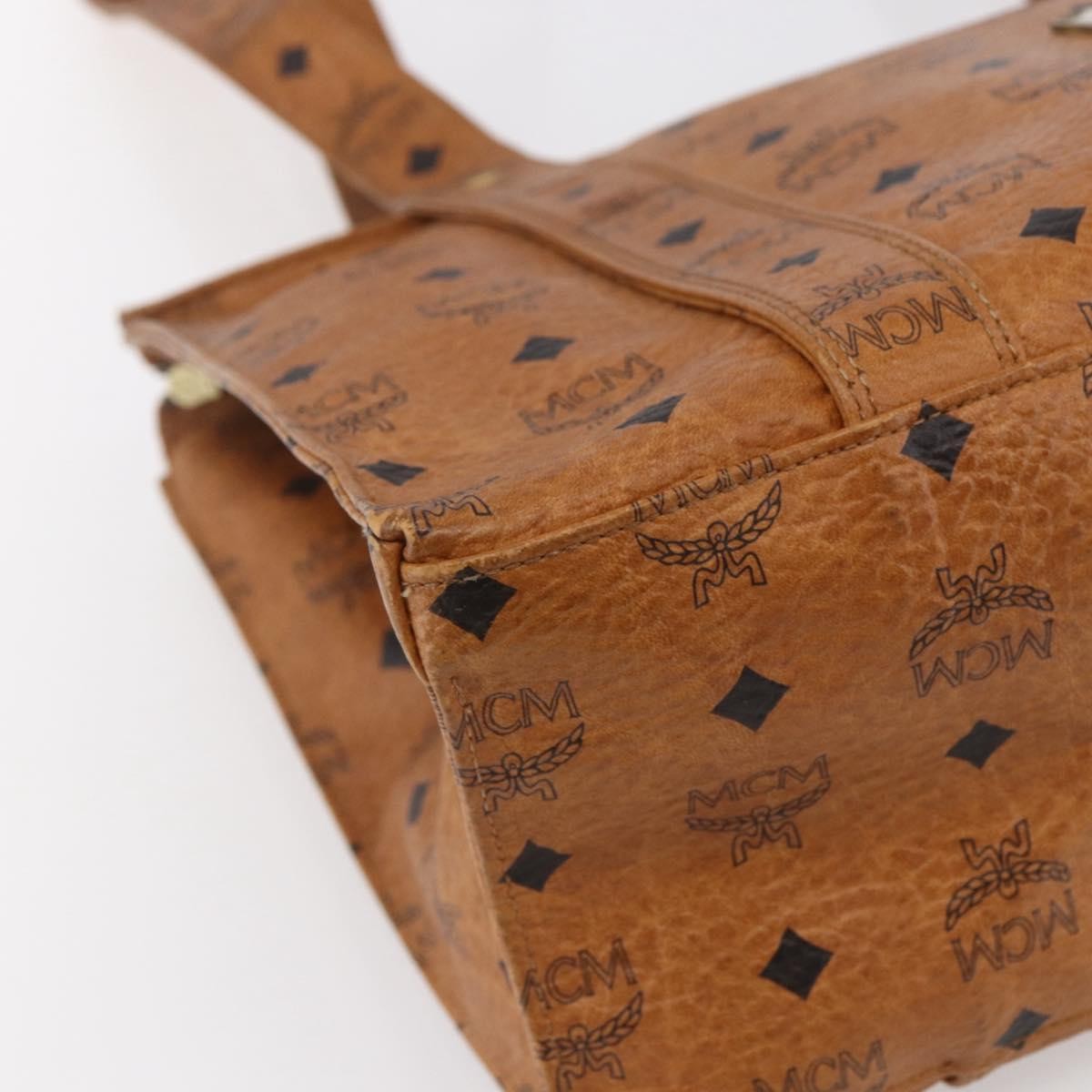 MCM Visetos Pvc Brown Canvas Shoulder Bag Bag (Pre-Owned)