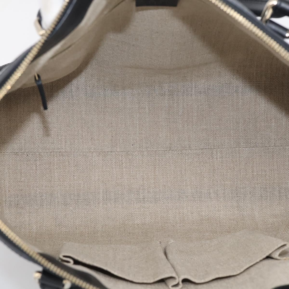 Gucci Guccissima Gg Leather Black Leather Handbag (Pre-Owned)