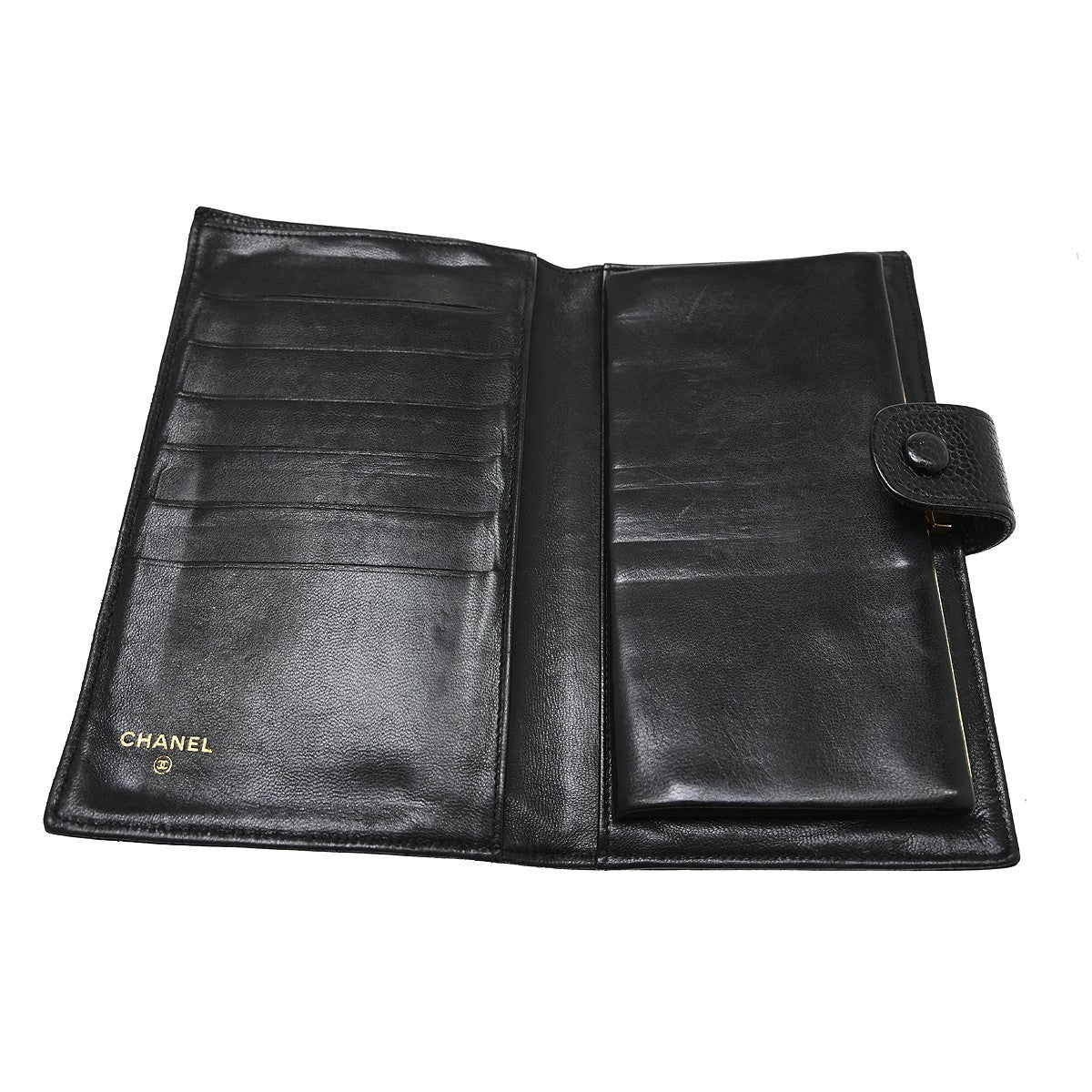 Chanel Timeless Cc French Caviar Black Leather Wallets Accessory (Pre-Owned)