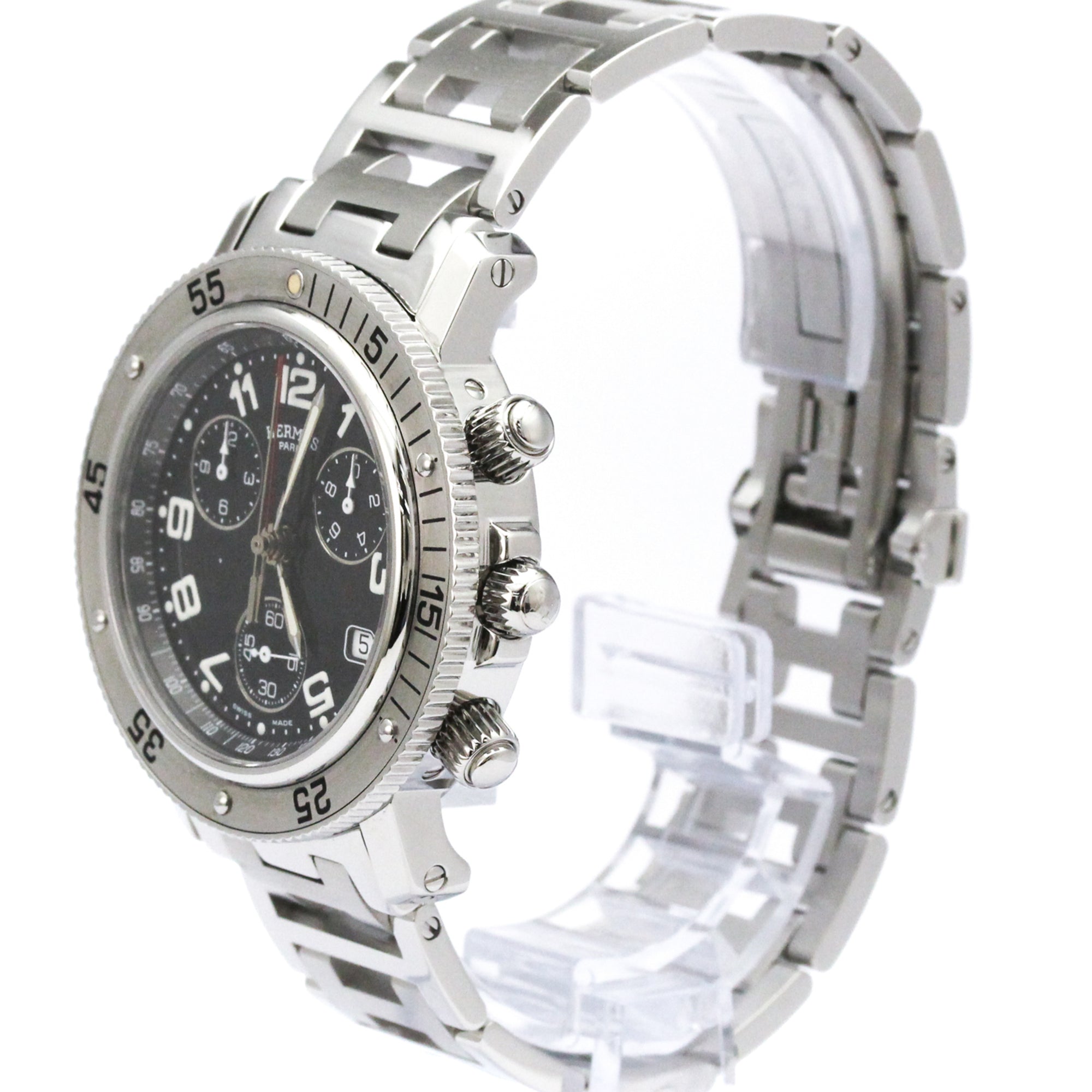 Hermes Clipper Diver Chronograph Quartz Stainless Steel Watch (Pre-Owned)