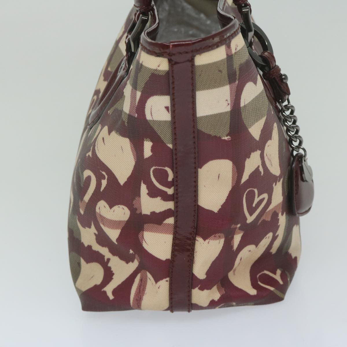 Burberry Open Nova Check Heart Coated Canvas Multicolour Canvas Tote Bag Bag (Pre-Owned)