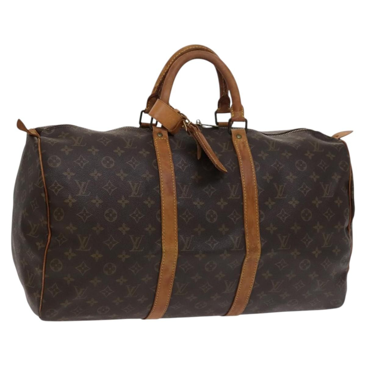 Louis Vuitton Keepall Monogram Canvas Brown Canvas Travel Bag Bag (Pre-Owned)