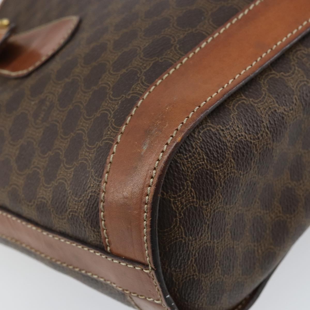 Celine Vintage Macadam Canvas Brown Canvas Shoulder Bag Bag (Pre-Owned)