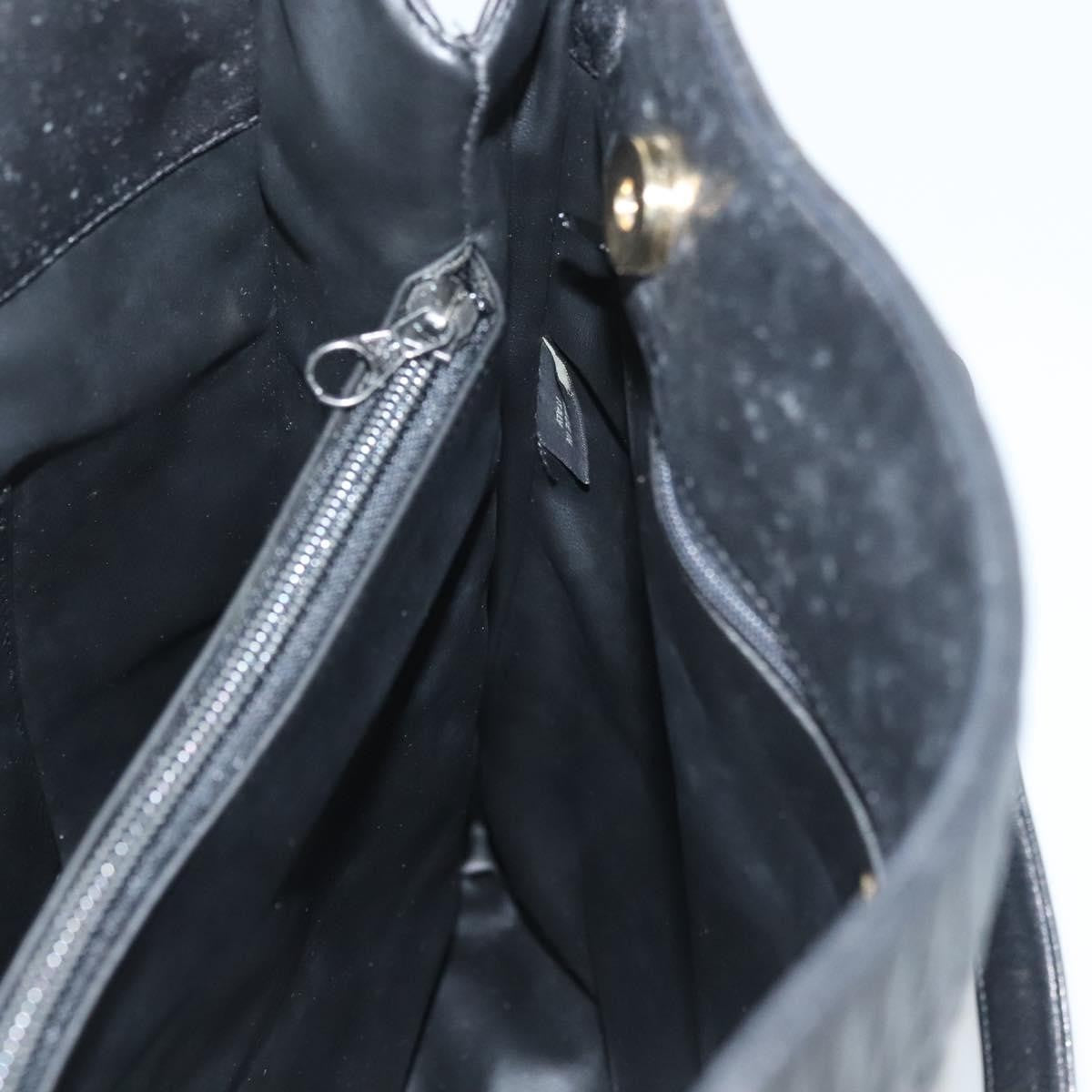 Bally Vintage Quilted Leather Black Leather Tote Bag Bag (Pre-Owned)